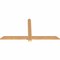 Ekena Millwork Eugene Smooth Timber Gable Bracket, Western Red Cedar, 60"W x 30"H x 1 1/2"D x 3 1/2"F, 12/12 Pitch GBW060X30X0204EUG00SWR - alternate 5